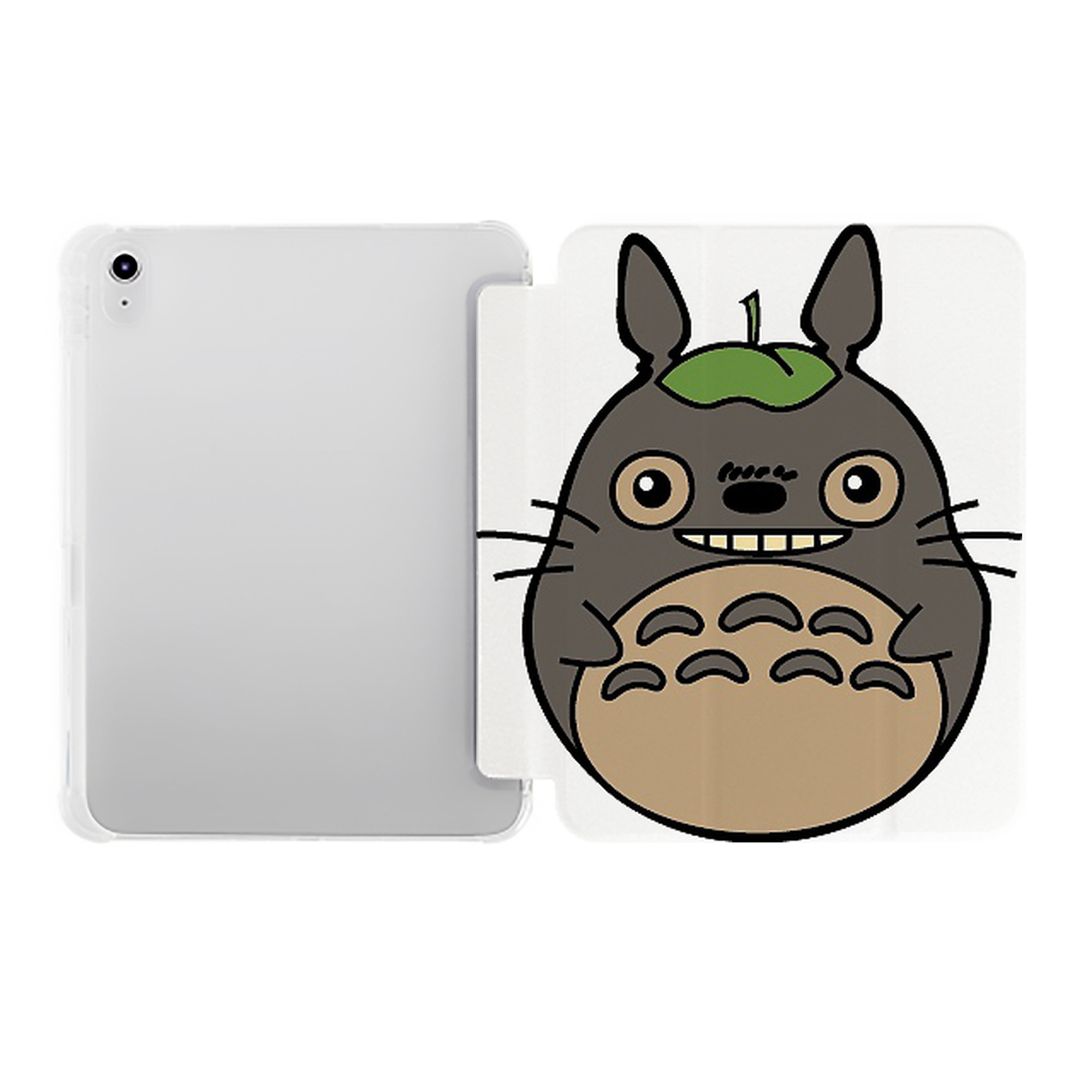 （画像用） となりのトトロ 草壁メイ 草壁サツキ My Neighbor Totoro Satsuki Kusakabe Mei Kusakabe IPad ケース ペン収納付き 三つ折りスタンド PUレザー×シリコン 対応機種9.5/10.5/10.9インチ